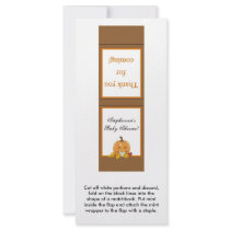 25 Mint Matchbooks Autumn Fall Pumpkin Baby Personalized Rack Card