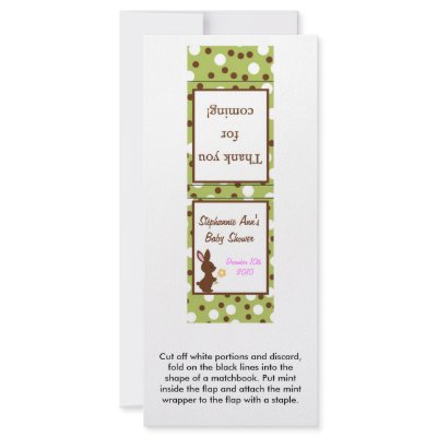 25 Mint Matchbooks Forest Friends Bunny Full Color Rack Card by AnnLeeDesigns
