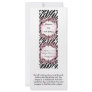 25 Mint Matchbooks Girly Butterfly Zebra Print Rack Card
