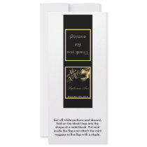 25 Mint Matchbooks Mis XV Gold Black Custom Rack Cards
