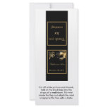 25 Mint Matchbooks Sweet 16 Gold Black Full Color Rack Card