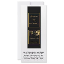 25 Mint Matchbooks Sweet 16 Gold Black Full Color Rack Card