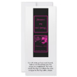 25 Mint Matchbooks Sweet 16 Hot Pink Black Party rack cards