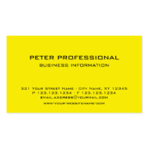 25 Modern Professional Business Card lemon yellow