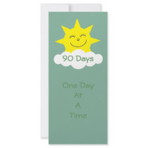 25 recovery milestone bookmarks. Printing on back Rack Card Template