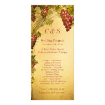25 Vineyard Wedding Programs Custom Rack Cards