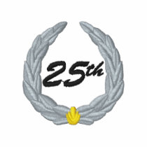 25 Years embroidered shirts