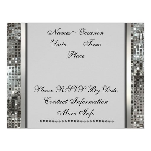 25 Years Silver Anniversary Elegant Invitation