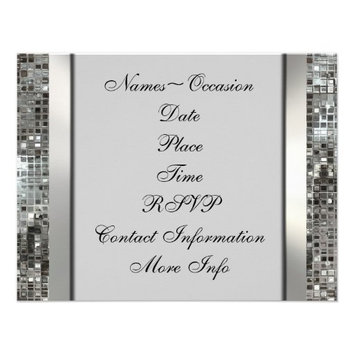 25 Years Silver Anniversary Elegant Invitation