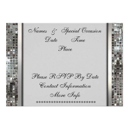 25 Years Silver Anniversary Elegant Invitation