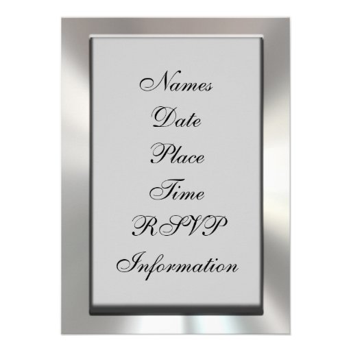 25 Years Silver Anniversary Invitation