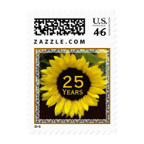 25h Year Anniversary Stamp - Sunflower with Lace