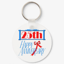 25th anniversary 3 keychains