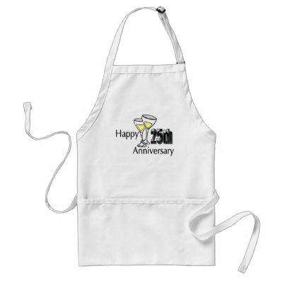 25th anniversary aprons by wedding_anniversary