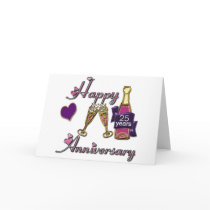 25th. Anniversary Greeting Cards