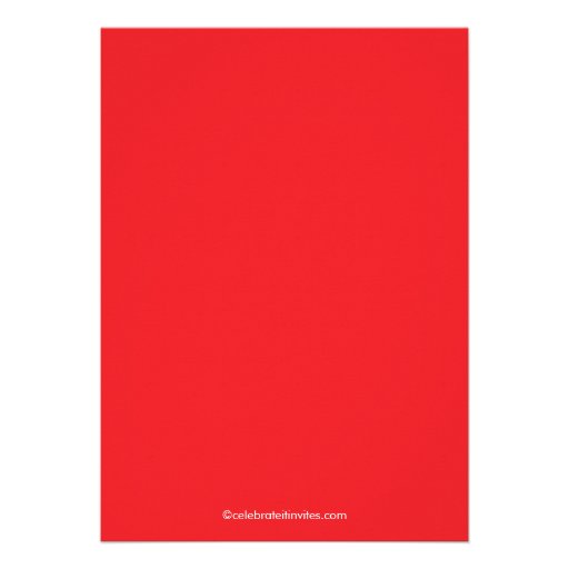 25th Anniversary Damask Invitation Red White