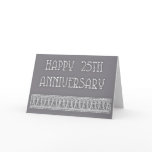 25th anniversary elegant card