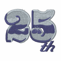 25th Anniversary embroidered shirts