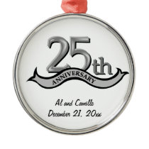 25th Anniversary Golden Keepsake Ornament