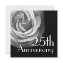 25th Anniversary Invitation - SILVER Rose