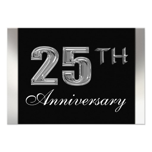 25th Anniversary Invitations (front side)