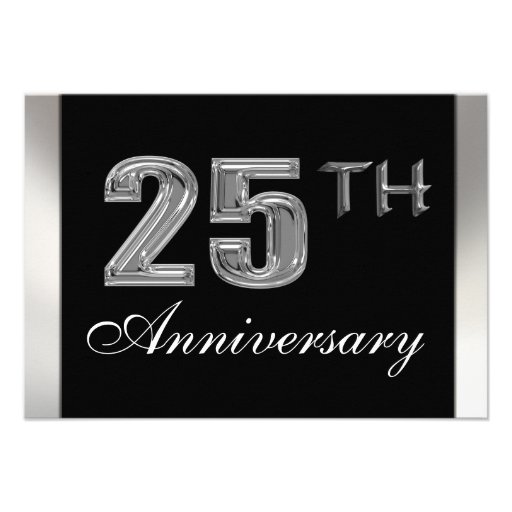 25th Anniversary Invitations