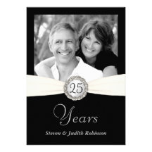 25th Anniversary Invitations - Custom Photo