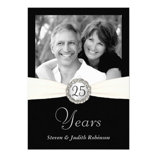 25th Anniversary Invitations - Custom Photo