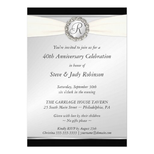 25th Anniversary Invitations - Custom Photo