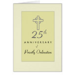 25th Anniversary of Priest Ordination, Cross Greeting Card