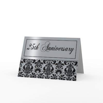 25th Anniversary Party (Chaucer/silver black) Cards by Special_Occasions