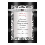 25th Anniversary party invitation black and white invitations
