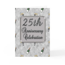 25th Anniversary Party Invitation cards