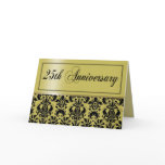 25th Anniversary Party Invitation (Chaucer/golden) Greeting Cards