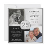 25th Anniversary Party Invitations - 2 Photos