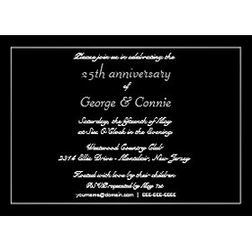 25th Anniversary Party Invitations - Personalized invitation