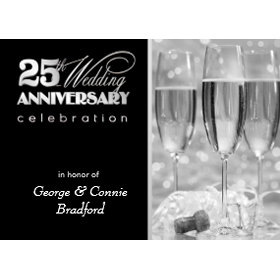 25th Anniversary Party Invitations - Personalized invitation