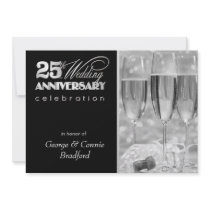 25th Anniversary Party Invitations - Personalized
