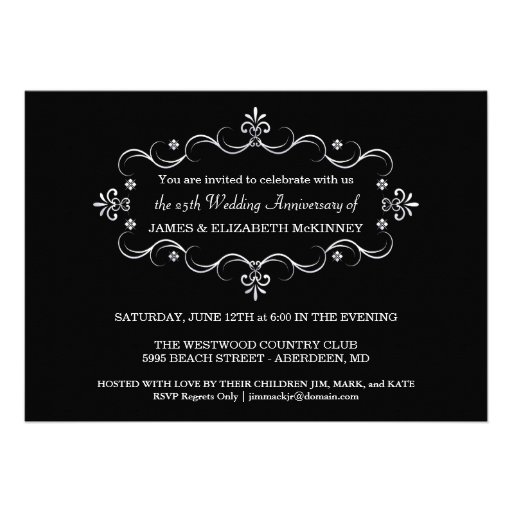 25th Anniversary Party Invitations - with Photo