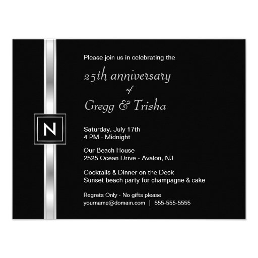 25th Anniversary Party - Photo Invitations
