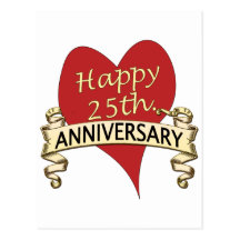 25th. Anniversary Post Cards
