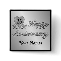 25th Anniversary - Silver buttons by SpiceTree_Weddings 25th Anniversary - Silver buttons
