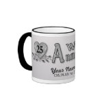25th Anniversary - Silver - Customize Mug
