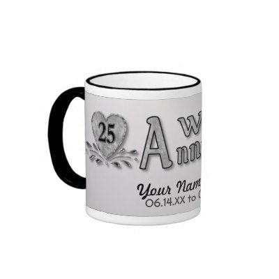 25th Anniversary - Silver - Customize Mug