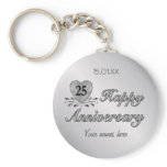 25th Anniversary - Silver Keychain