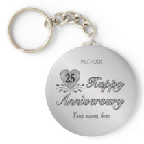 25th Anniversary - Silver Keychain