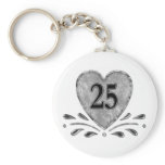 25th Anniversary - Silver Key Chains