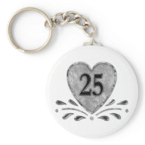 25th Anniversary - Silver Key Chains