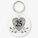 25th Anniversary - Silver keychains