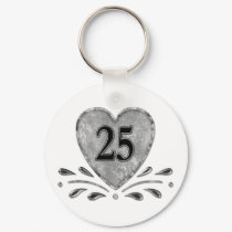 25th Anniversary - Silver keychains